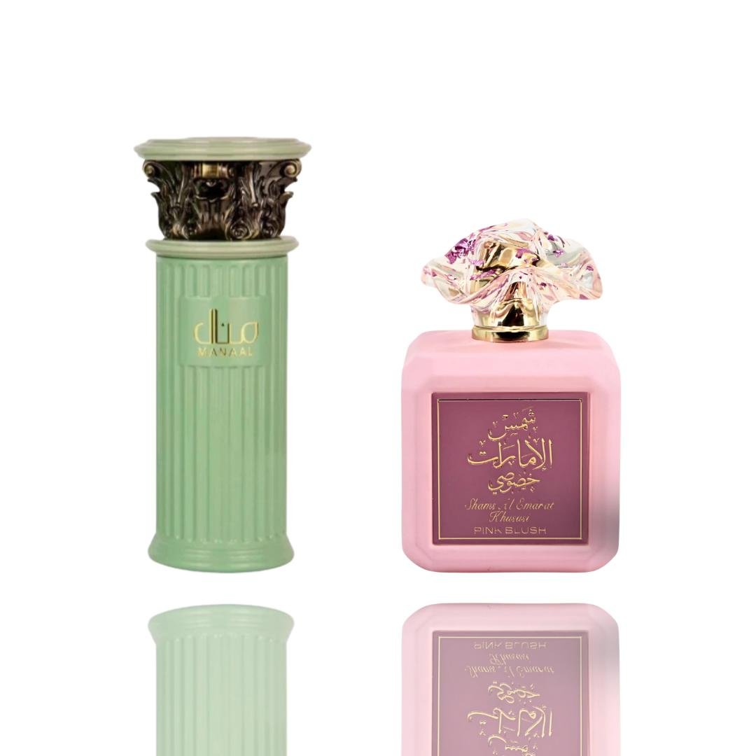 Manaal + Shams Al Emarat — 2-Piece Set by Qamare — Authentic Arabic Fragrance | Qamare