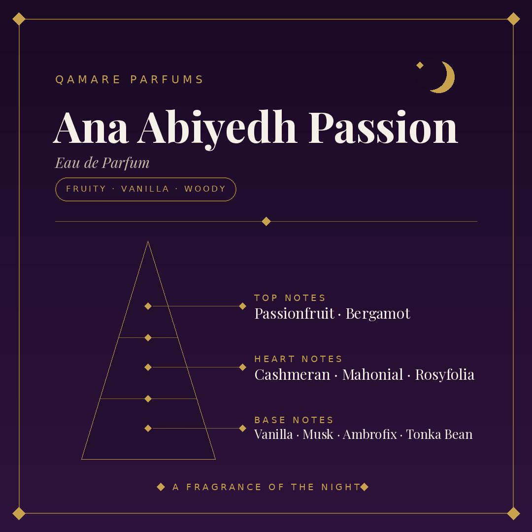 Lattafa Ana Abiyedh Passion Eau de Parfum 100ml by Lattafa — Authentic Arabic Fragrance | Qamare