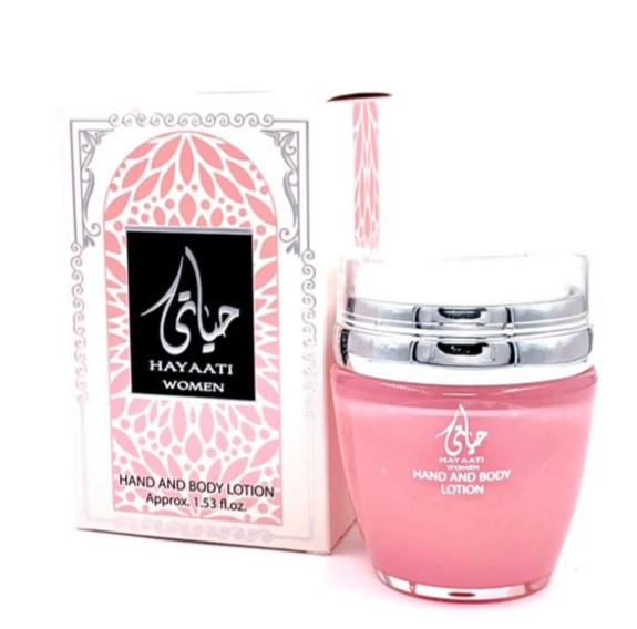 Ard Al Zaafaran Hayaati Women Hand and Body Lotion 45ml by Ard Al Zaafaran — Authentic Arabic Fragrance | Qamare