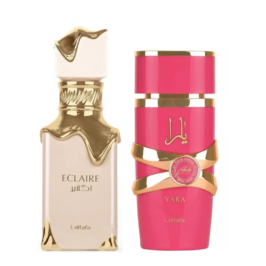 Lattafa Eclaire + Yara Candy — 2-Piece Set by Lattafa — Authentic Arabic Fragrance | Qamare