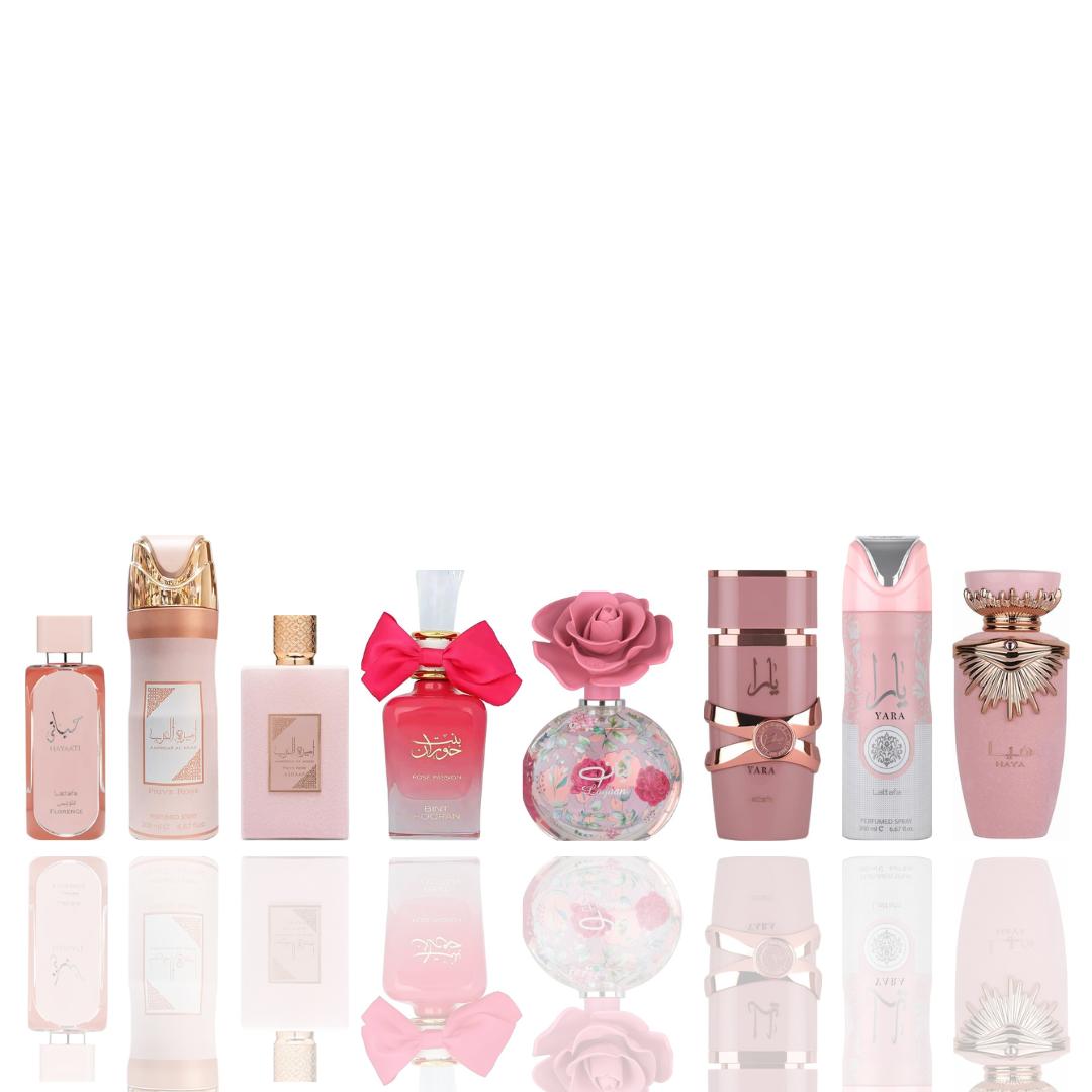 Hayaati Florence + Ameerat Al Arab Prive Rose Deodorant + 6 More — by Qamare — Authentic Arabic Fragrance | Qamare
