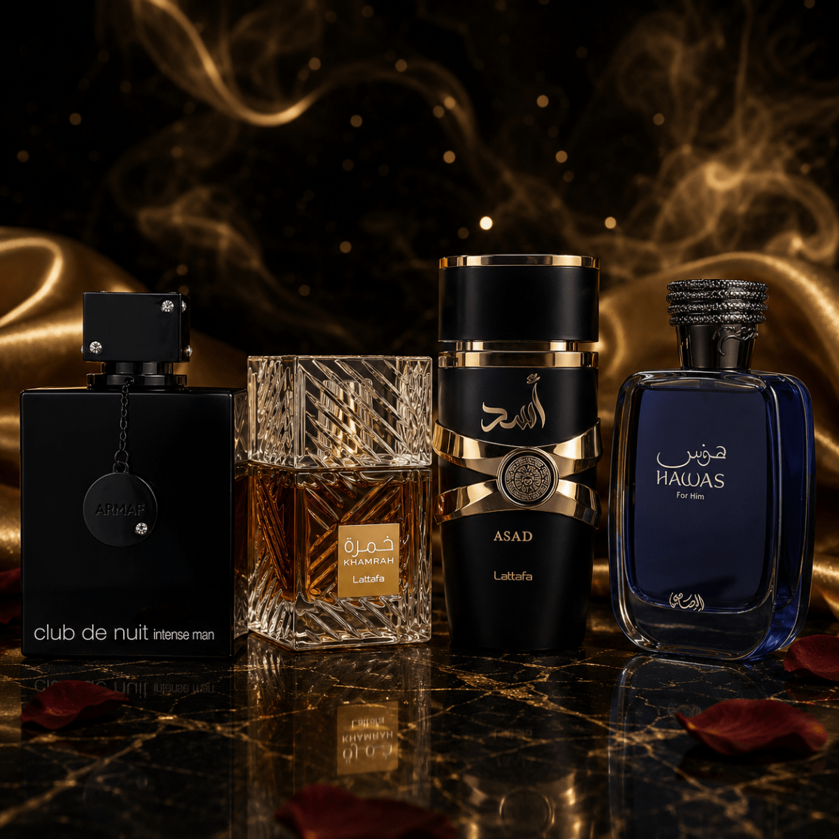The Connoisseur's Vault — Curated 4-Piece Collection by Qamare — Authentic Arabic Fragrance | Qamare
