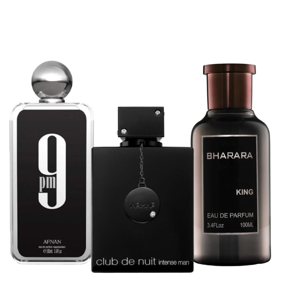 Afnan Bhrarah King + 9pm + 1 More — 3-Piece Bundle by Afnan — Authentic Arabic Fragrance | Qamare