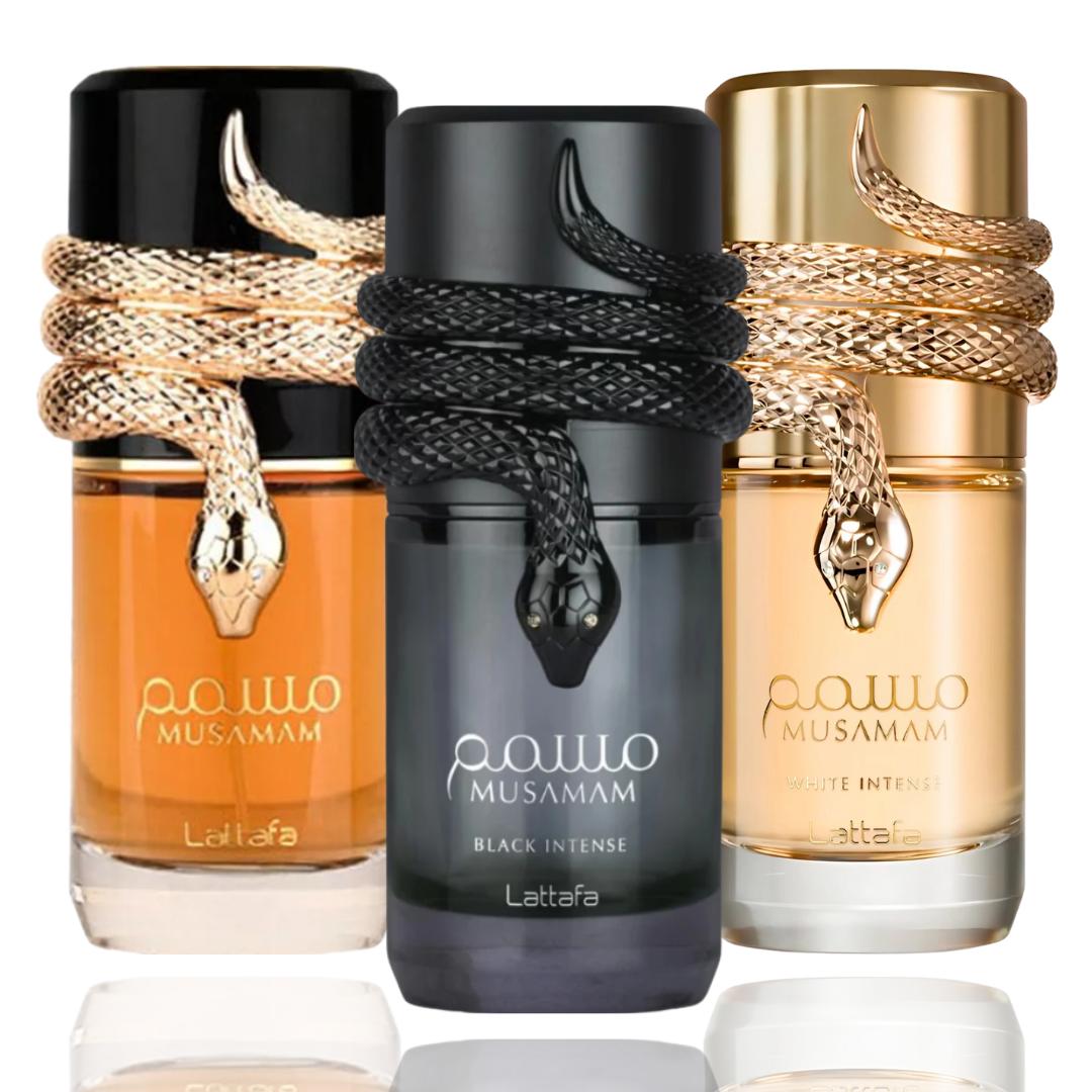 Musamam White Intense + Musamam Black Intense + 1 More — 3-Piece by Qamare — Authentic Arabic Fragrance | Qamare