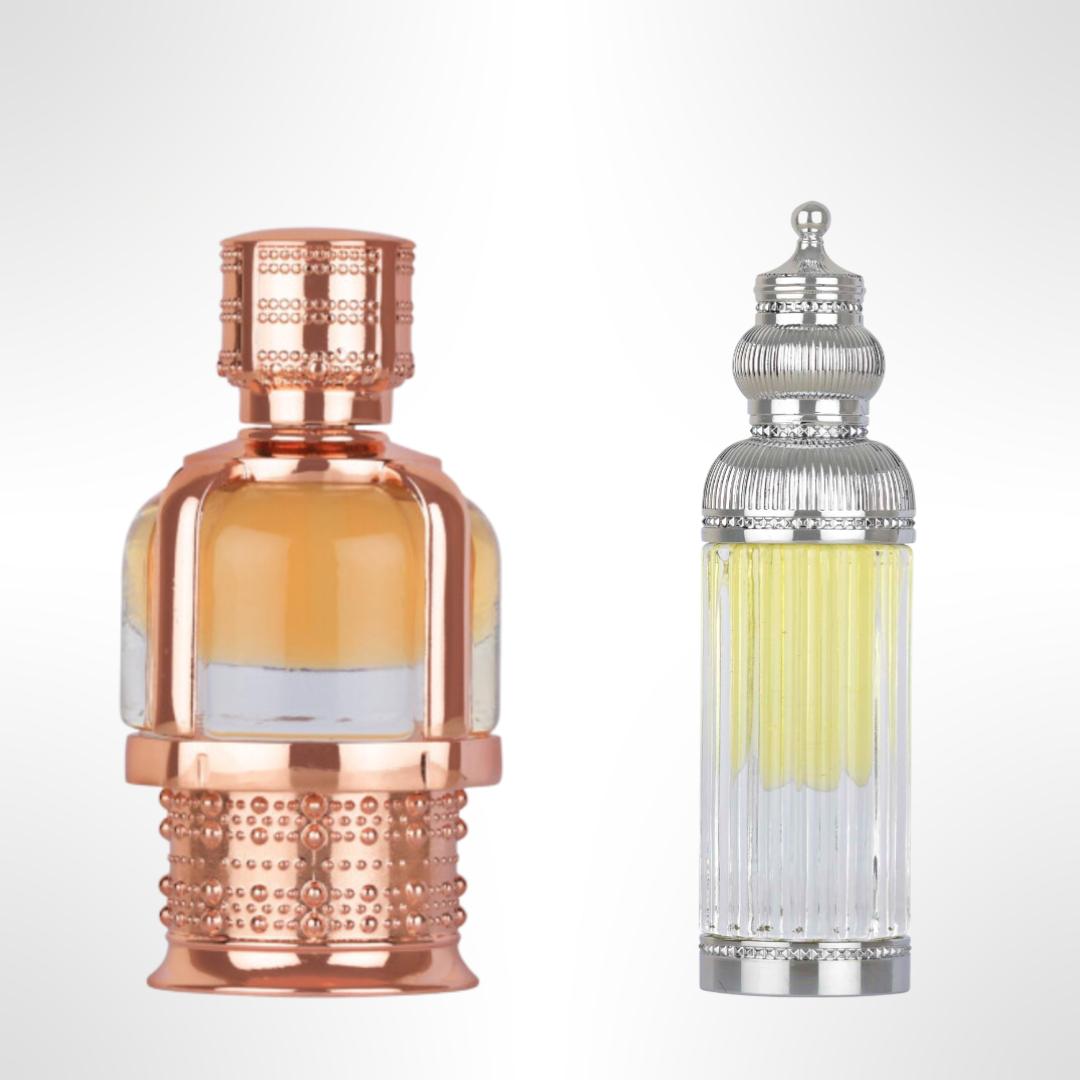 Lattafa Attar Hakeem + Amoura — 2-Piece Set by Lattafa — Authentic Arabic Fragrance | Qamare