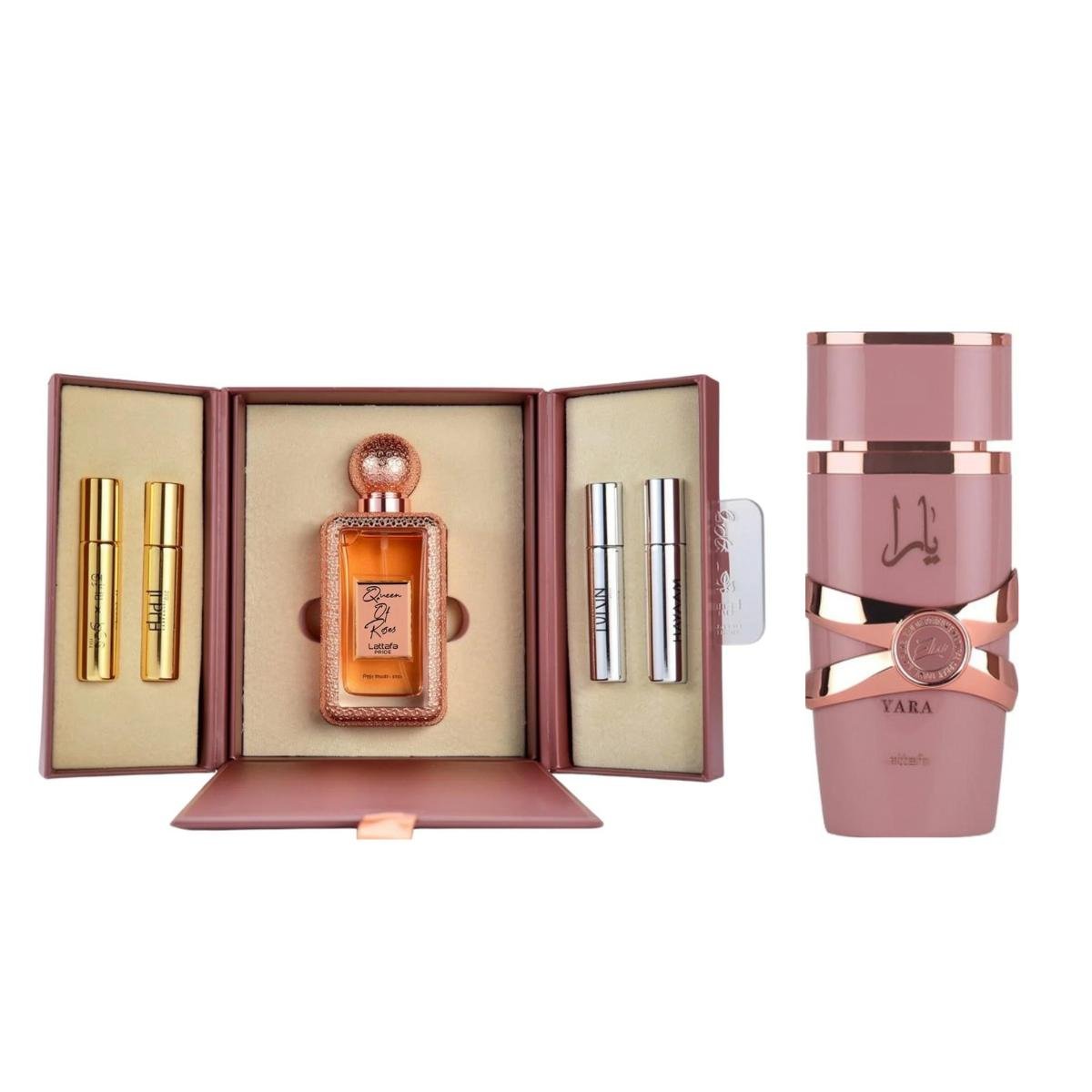 Yara Elixir + Queen Of Roses — 2-Piece Set by Qamare — Authentic Arabic Fragrance | Qamare