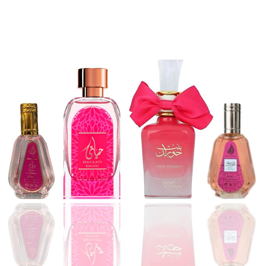 Hayaati Exotic + Hayaati Exotic + 2 More — 4-Piece Bundle by Qamare — Authentic Arabic Fragrance | Qamare