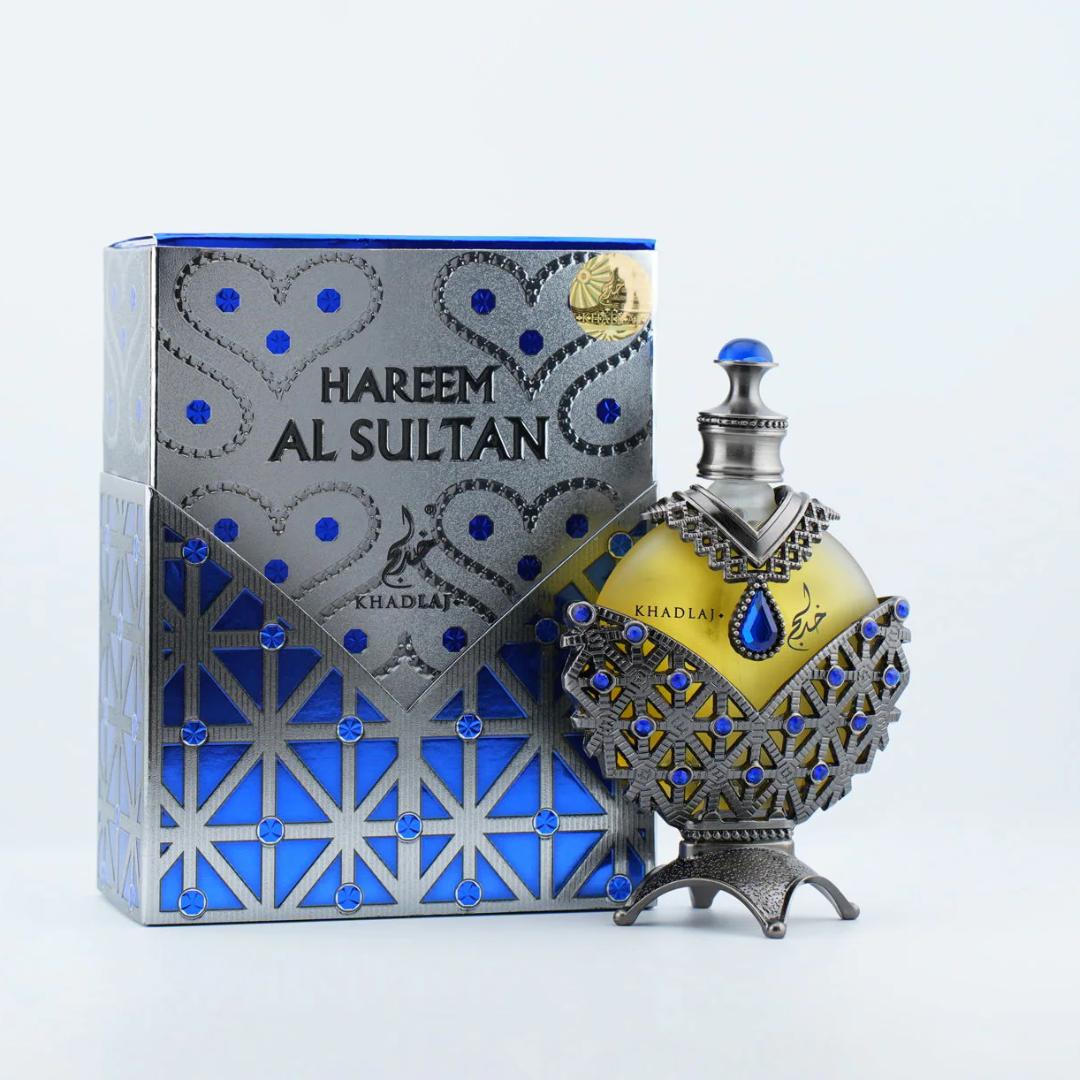 Khadlaj Hareem Al Sultan Blue Concentrated Perfume Oil 35ml by Khadlaj — Authentic Arabic Fragrance | Qamare