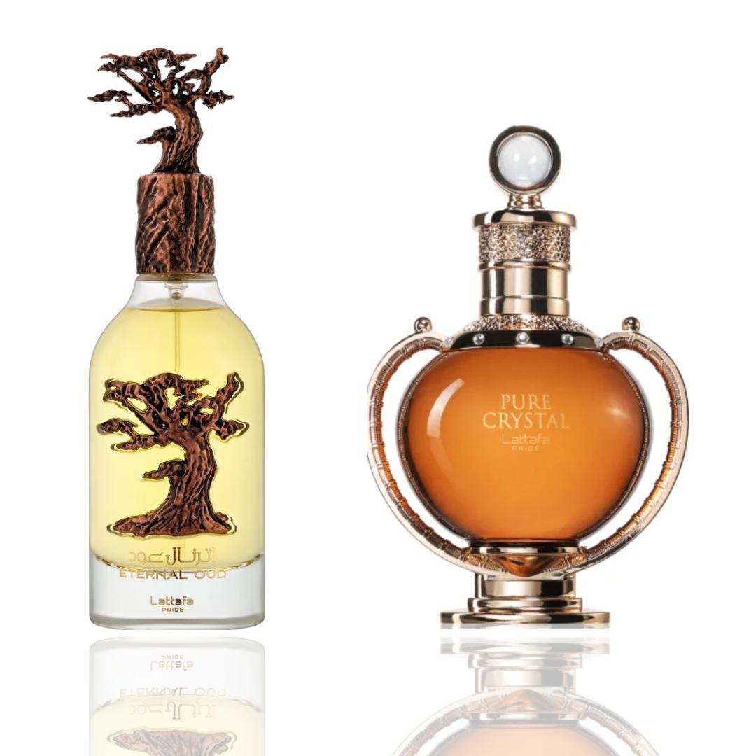Eternal Oud + Crystal — 2-Piece Set by Qamare — Authentic Arabic Fragrance | Qamare