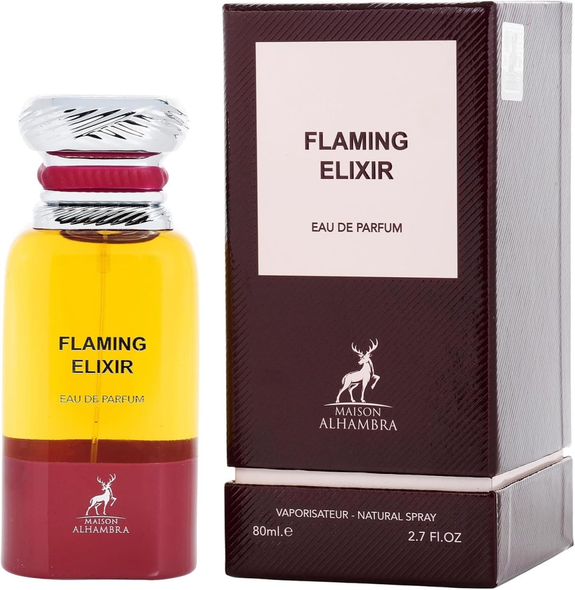 Maison Alhambra Flaming Elixir Eau de Parfum 80ml by Maison Alhambra — Authentic Arabic Fragrance | Qamare