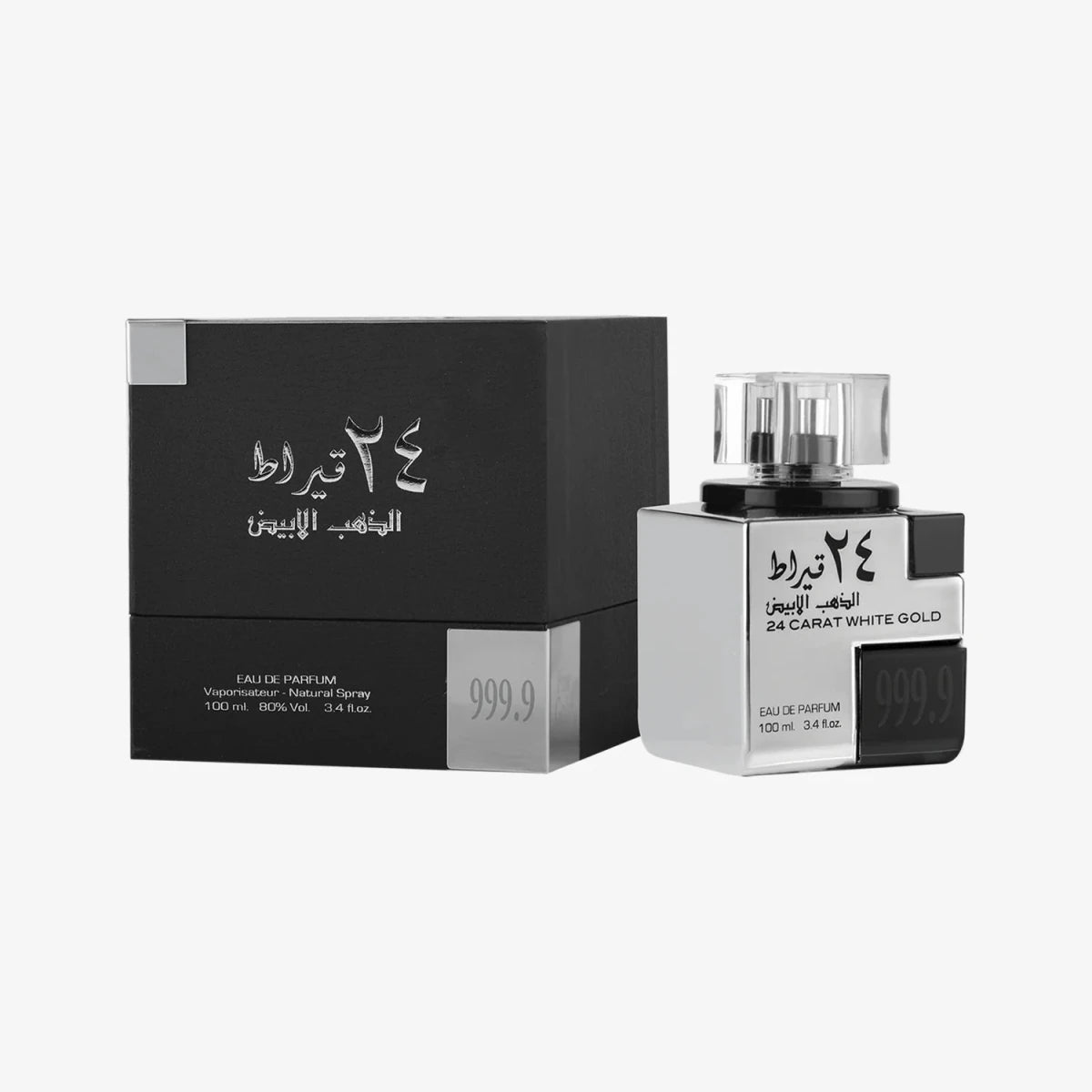 Lattafa 24 Carat White Gold Eau de Parfum 100ml by Lattafa — Authentic Arabic Fragrance | Qamare