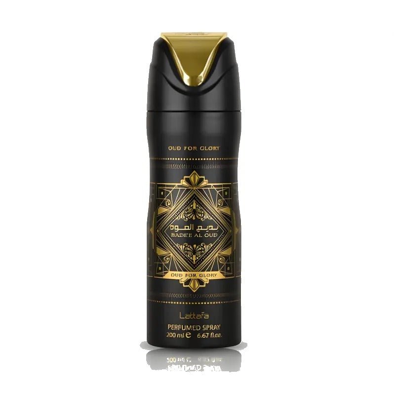 Lattafa Bade'e Al Oud Oud for Glory Deodorant Body Spray 200ml by Lattafa — Authentic Arabic Fragrance | Qamare