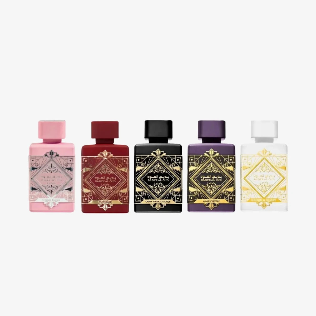 Lattafa Badee Al Oud Collection 5x Gift Set 5ml by Lattafa — Authentic Arabic Fragrance | Qamare