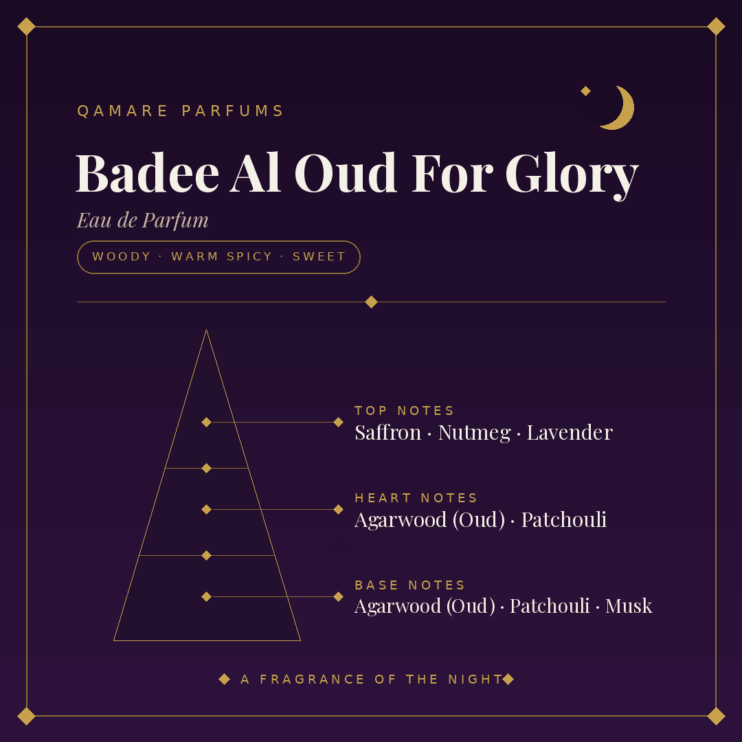 Lattafa Badee Al Oud For Glory Eau de Parfum 100ml by Lattafa — Authentic Arabic Fragrance | Qamare