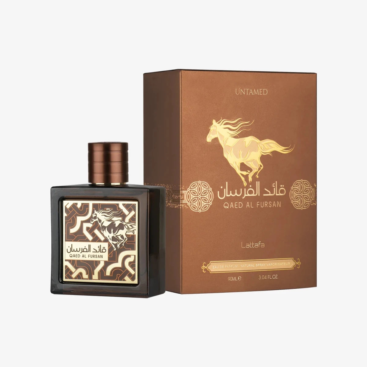 Lattafa Qaed Al Fursan Untamed Eau de Parfum 90ml by Lattafa — Authentic Arabic Fragrance | Qamare