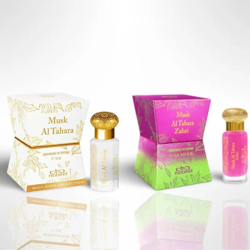 Nabeel Musk Al Tahara Duo (Zahri + Original) Concentrated Perfume Oil 2 x 12ml by Nabeel — Authentic Arabic Fragrance | Qamare