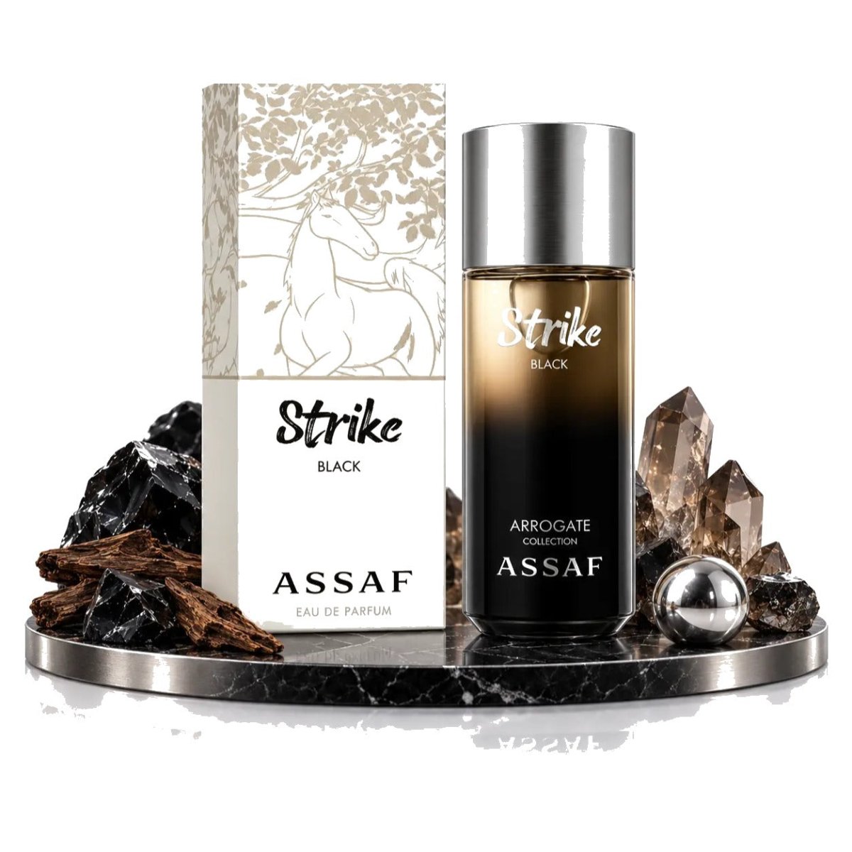 Assaf Strike Black Perfume 125ml by Assaf — Authentic Arabic Fragrance | Qamare