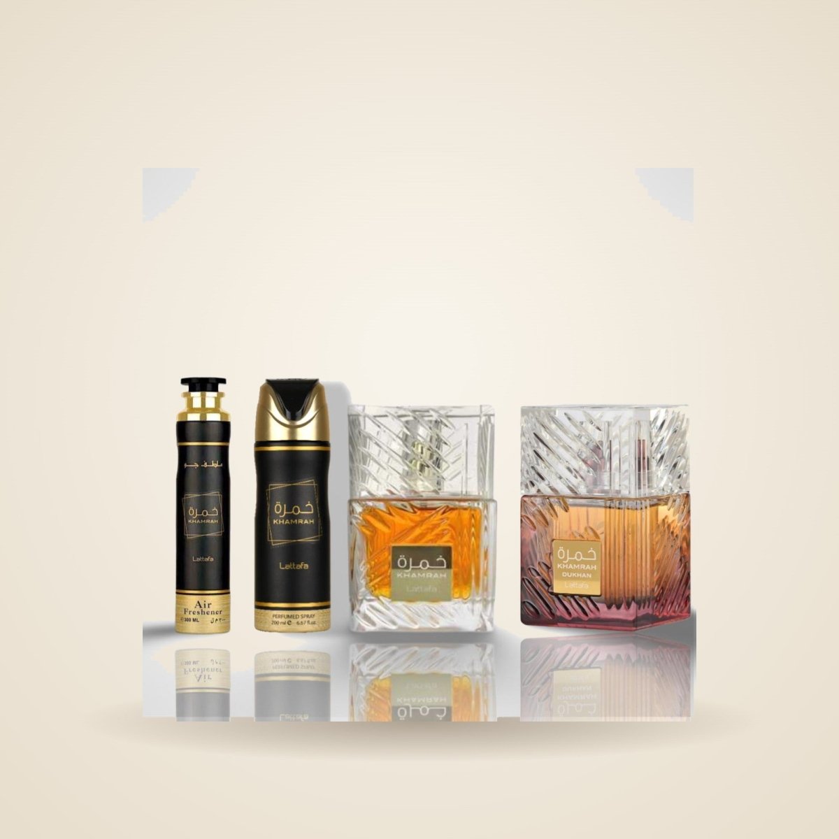 Khamrah + Khamrah Dukhan + 2 More — 4-Piece Bundle by Qamare — Authentic Arabic Fragrance | Qamare