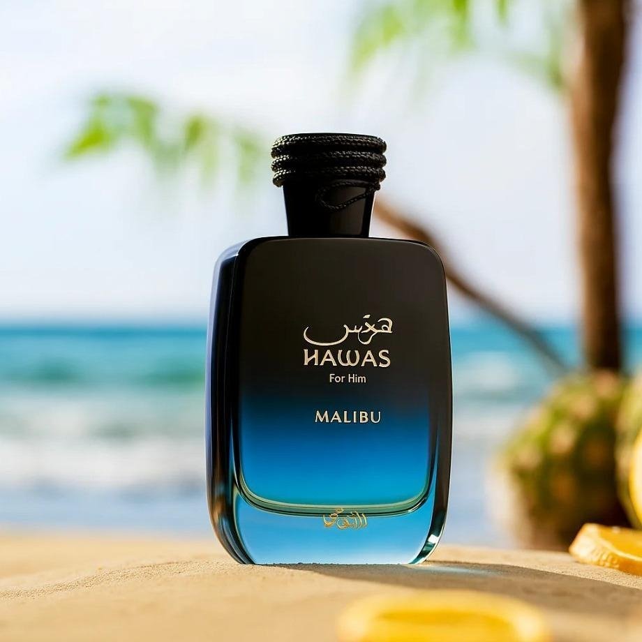 Rasasi Hawas Malibu Distinct Bottle Eau de Parfum 100ml by Rasasi — Authentic Arabic Fragrance | Qamare